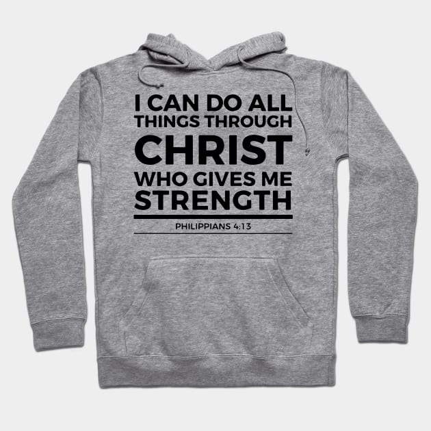 Bibleverse Who Give Me Strength Hoodie by meryrianaa